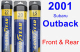 Front & Rear Wiper Blade Pack for 2001 Subaru Outback - Assurance