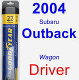 Driver Wiper Blade for 2004 Subaru Outback - Assurance