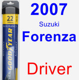 Driver Wiper Blade for 2007 Suzuki Forenza - Assurance