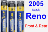 Front & Rear Wiper Blade Pack for 2005 Suzuki Reno - Assurance