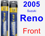 Front Wiper Blade Pack for 2005 Suzuki Reno - Assurance