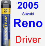 Driver Wiper Blade for 2005 Suzuki Reno - Assurance