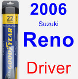 Driver Wiper Blade for 2006 Suzuki Reno - Assurance