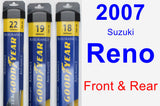 Front & Rear Wiper Blade Pack for 2007 Suzuki Reno - Assurance