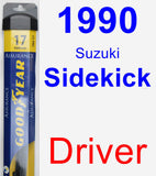 Driver Wiper Blade for 1990 Suzuki Sidekick - Assurance