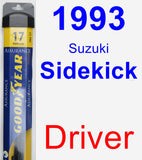 Driver Wiper Blade for 1993 Suzuki Sidekick - Assurance