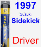 Driver Wiper Blade for 1997 Suzuki Sidekick - Assurance