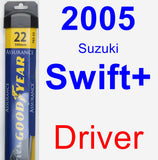 Driver Wiper Blade for 2005 Suzuki Swift+ - Assurance