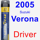 Driver Wiper Blade for 2005 Suzuki Verona - Assurance