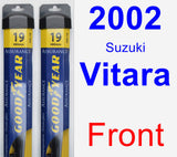 Front Wiper Blade Pack for 2002 Suzuki Vitara - Assurance