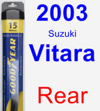 Rear Wiper Blade for 2003 Suzuki Vitara - Assurance