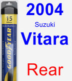 Rear Wiper Blade for 2004 Suzuki Vitara - Assurance