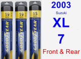 Front & Rear Wiper Blade Pack for 2003 Suzuki XL-7 - Assurance