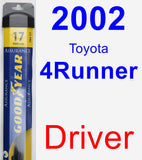 Driver Wiper Blade for 2002 Toyota 4Runner - Assurance