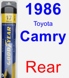 Rear Wiper Blade for 1986 Toyota Camry - Assurance