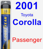 Passenger Wiper Blade for 2001 Toyota Corolla - Assurance