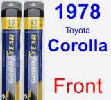 Front Wiper Blade Pack for 1978 Toyota Corolla - Assurance