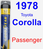 Passenger Wiper Blade for 1978 Toyota Corolla - Assurance