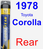 Rear Wiper Blade for 1978 Toyota Corolla - Assurance