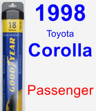 Passenger Wiper Blade for 1998 Toyota Corolla - Assurance