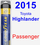 Passenger Wiper Blade for 2015 Toyota Highlander - Assurance