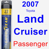 Passenger Wiper Blade for 2007 Toyota Land Cruiser - Assurance