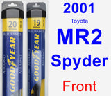 Front Wiper Blade Pack for 2001 Toyota MR2 Spyder - Assurance