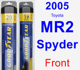 Front Wiper Blade Pack for 2005 Toyota MR2 Spyder - Assurance