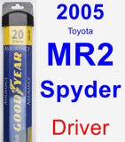 Driver Wiper Blade for 2005 Toyota MR2 Spyder - Assurance