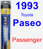 Passenger Wiper Blade for 1993 Toyota Paseo - Assurance