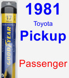 Passenger Wiper Blade for 1981 Toyota Pickup - Assurance