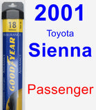 Passenger Wiper Blade for 2001 Toyota Sienna - Assurance