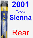 Rear Wiper Blade for 2001 Toyota Sienna - Assurance