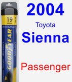 Passenger Wiper Blade for 2004 Toyota Sienna - Assurance