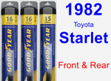 Front & Rear Wiper Blade Pack for 1982 Toyota Starlet - Assurance