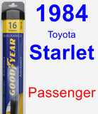 Passenger Wiper Blade for 1984 Toyota Starlet - Assurance