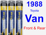 Front & Rear Wiper Blade Pack for 1988 Toyota Van - Assurance