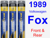 Front & Rear Wiper Blade Pack for 1989 Volkswagen Fox - Assurance