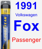 Passenger Wiper Blade for 1991 Volkswagen Fox - Assurance