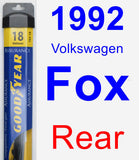 Rear Wiper Blade for 1992 Volkswagen Fox - Assurance