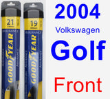 Front Wiper Blade Pack for 2004 Volkswagen Golf - Assurance