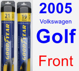 Front Wiper Blade Pack for 2005 Volkswagen Golf - Assurance