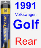 Rear Wiper Blade for 1991 Volkswagen Golf - Assurance