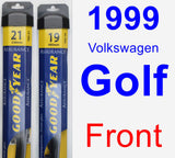 Front Wiper Blade Pack for 1999 Volkswagen Golf - Assurance