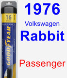 Passenger Wiper Blade for 1976 Volkswagen Rabbit - Assurance