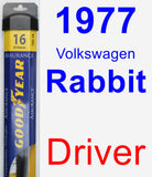 Driver Wiper Blade for 1977 Volkswagen Rabbit - Assurance