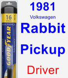 Driver Wiper Blade for 1981 Volkswagen Rabbit Pickup - Assurance