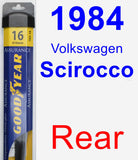 Rear Wiper Blade for 1984 Volkswagen Scirocco - Assurance