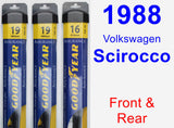 Front & Rear Wiper Blade Pack for 1988 Volkswagen Scirocco - Assurance