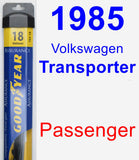 Passenger Wiper Blade for 1985 Volkswagen Transporter - Assurance